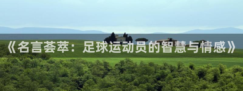 欧亿体育官方正版app开户：《名言荟萃：足球运动员的智慧与情